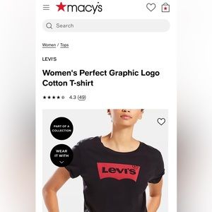 Levi’s Black and Red Graphic T-shirt
